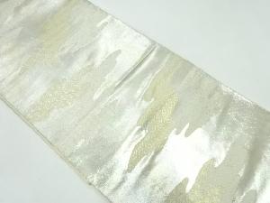 アンティーク　服部織物製　霞に古典柄模様織出し袋帯（材料）